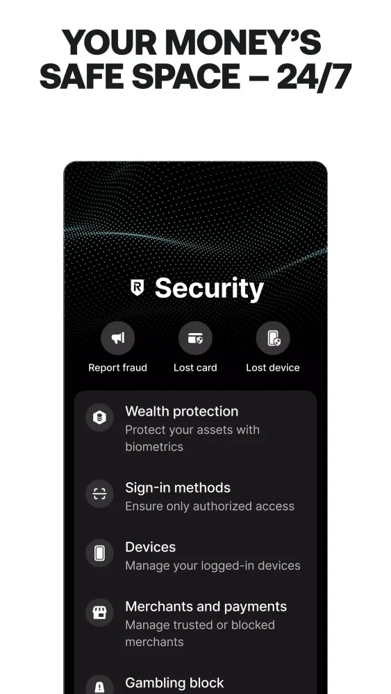 Tangkapan layar Revolut