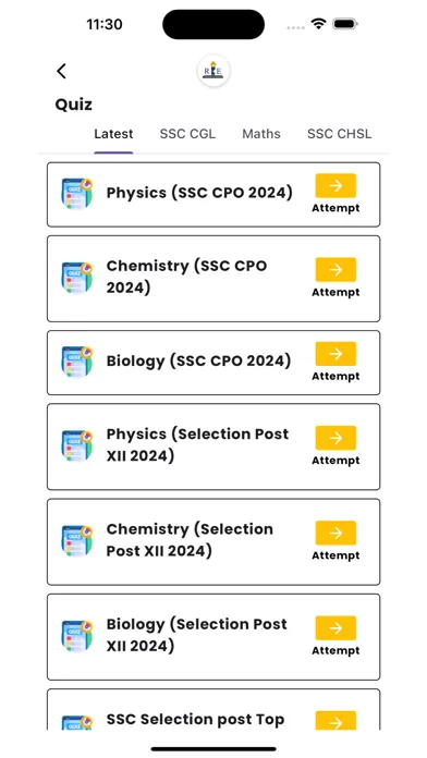Capturas de tela do RBE: Exam Preparation app