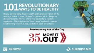 تصاویر “101 Revolutionary Ways to Be Healthy” from Experience Life magazine and RevolutionaryAct.com