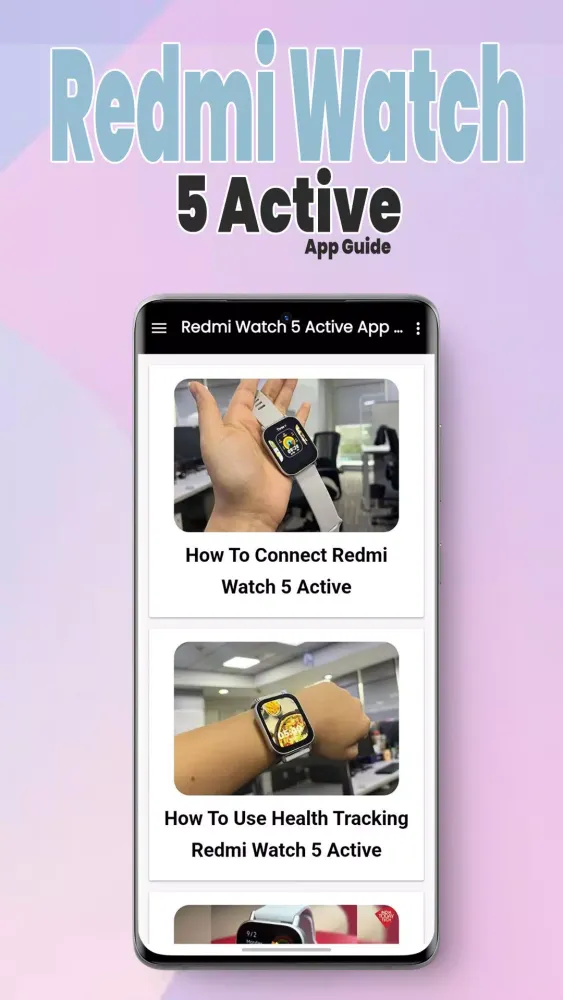 Tangkapan skrin Redmi Watch 5 Active App Guide