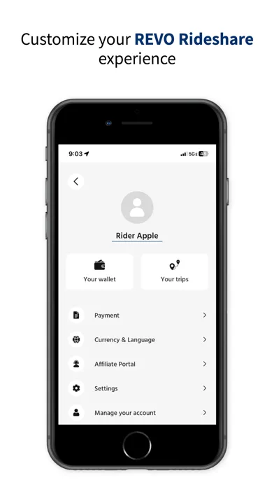 Capturas de pantalla de REVO Rideshare