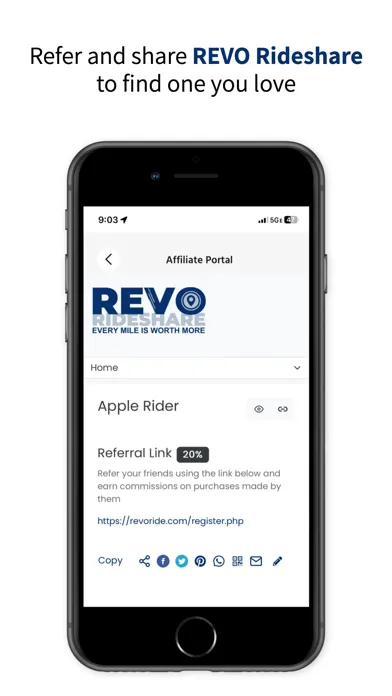 Capturas de pantalla de REVO Rideshare