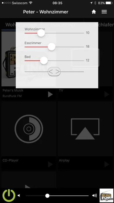Zrzuty ekranu Revox Multiuser Control