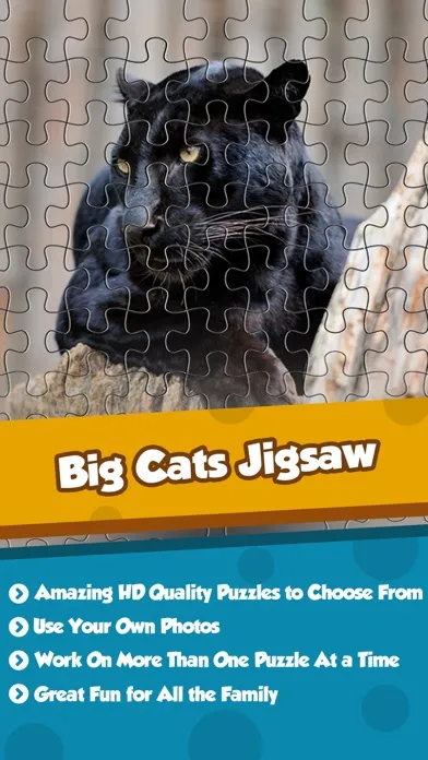Zrzuty ekranu Big Cats Puzzle 4 Kids Endless Jigsaw-Adventure