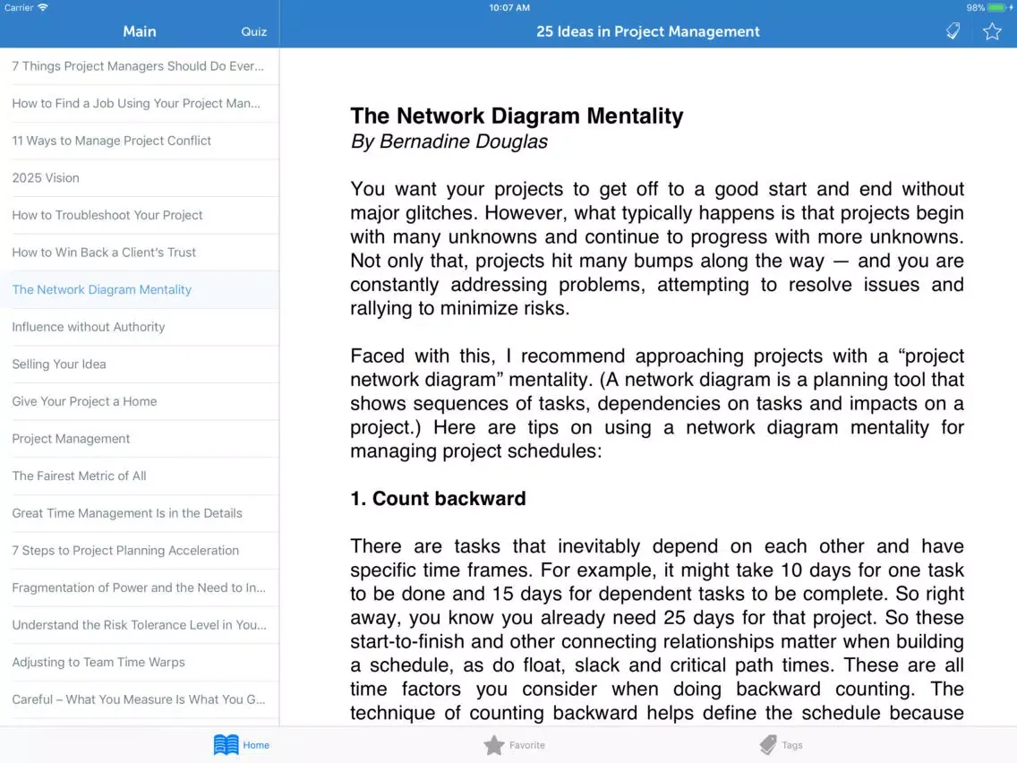 MBA Series: Project Management iPad  स्क्रीनशॉट