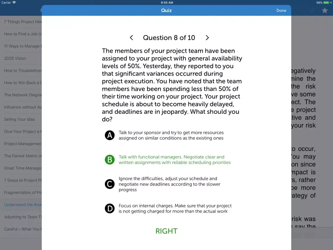 MBA Series: Project Management iPad  स्क्रीनशॉट