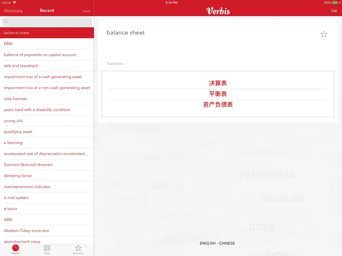 Verbis Business Terms EN-JP iPad 應用截圖