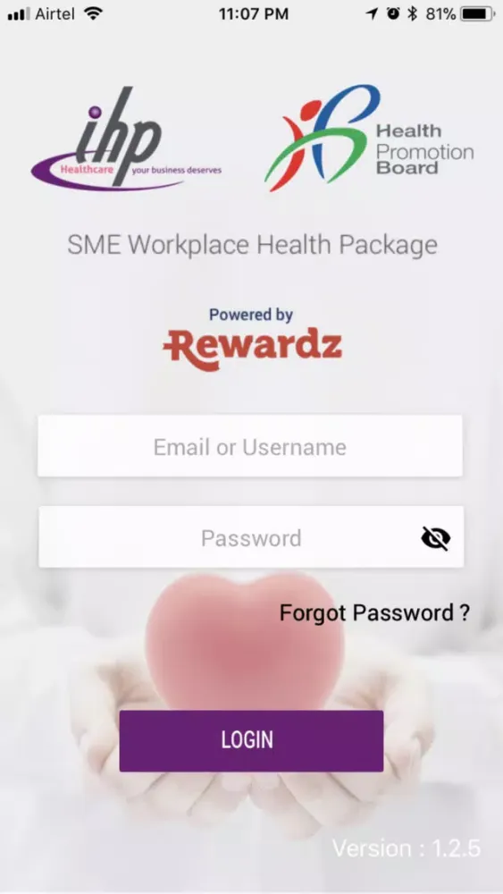 ภาพหน้าจอของ IHP Rewards