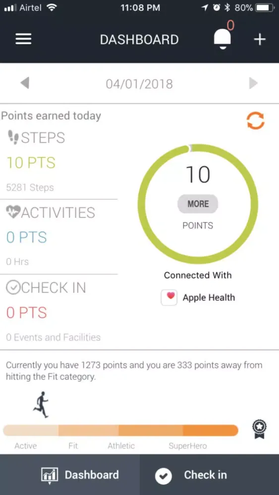 ภาพหน้าจอของ IHP Rewards