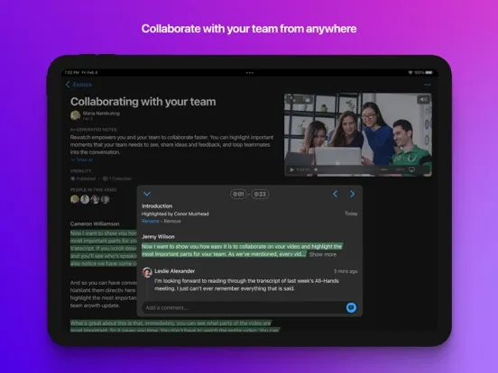 Rewatch: Company Video Hub iPad  Screenshots
