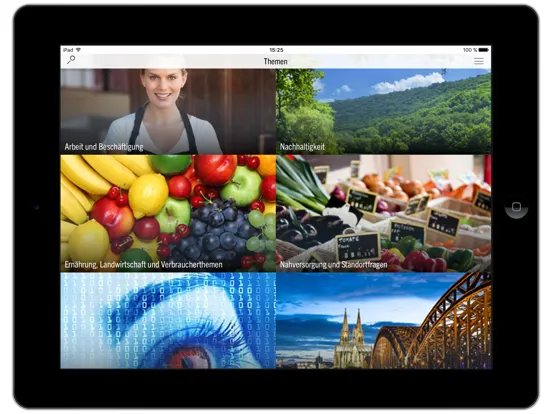 Ảnh chụp màn hình của REWE Public Affairs iPad 