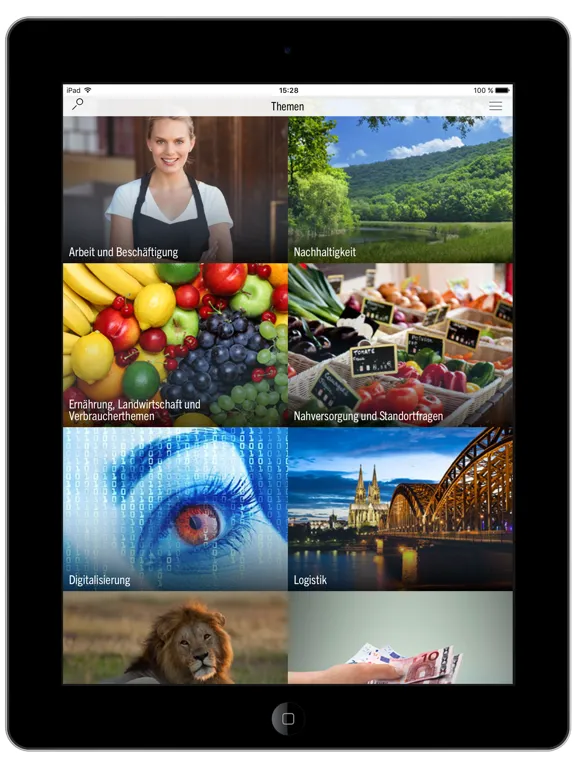 Ảnh chụp màn hình của REWE Public Affairs iPad 