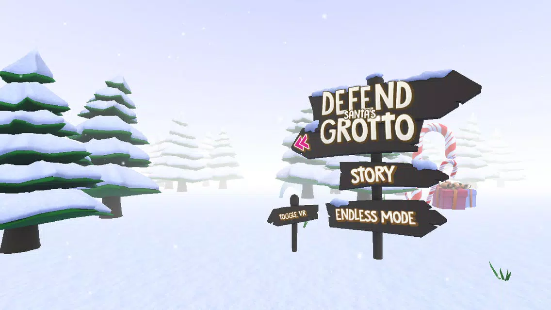 Tangkapan layar Defend Santas Grotto