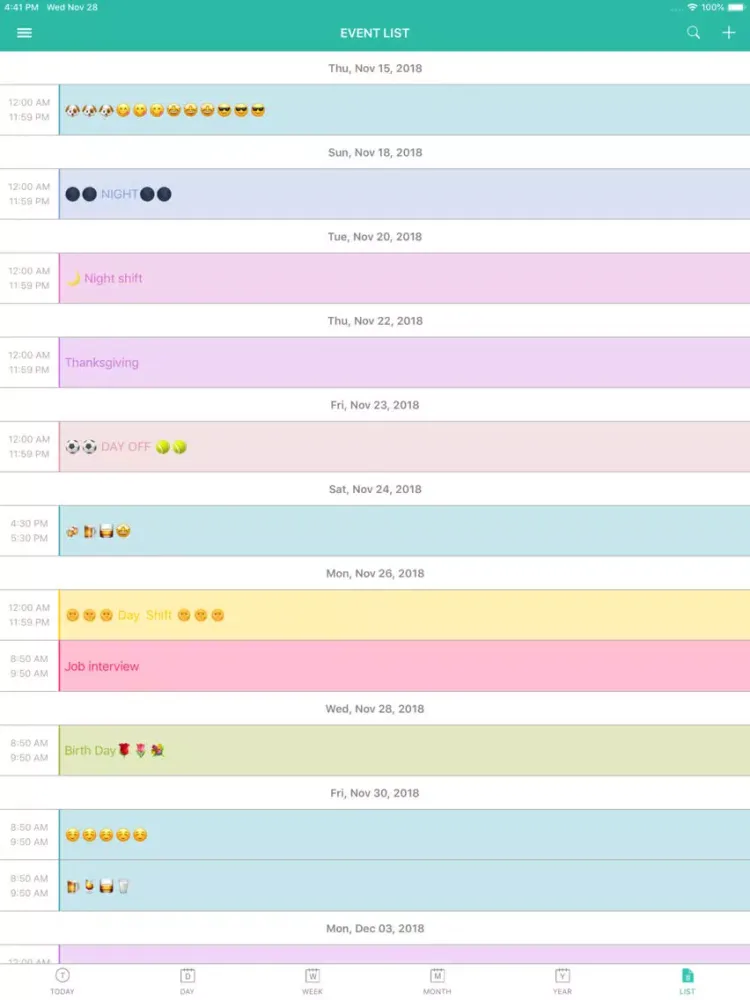 Tangkapan layar ShiftView - Shift Calender app iPad 