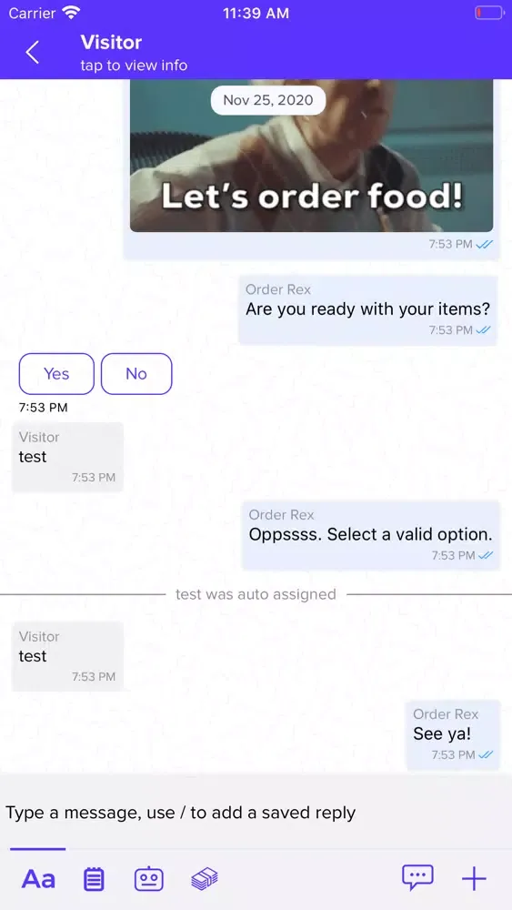 Zrzuty ekranu Rex Chat