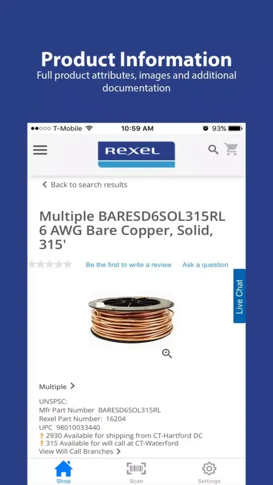 Capturas de tela do Rexel USA