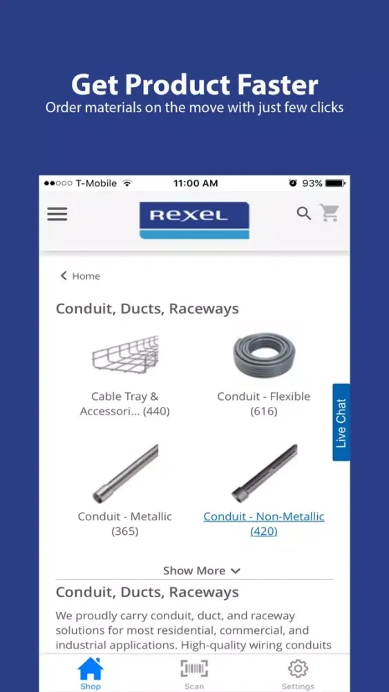 Capturas de tela do Rexel USA
