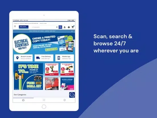 Tangkapan layar Rexel UK iPad 