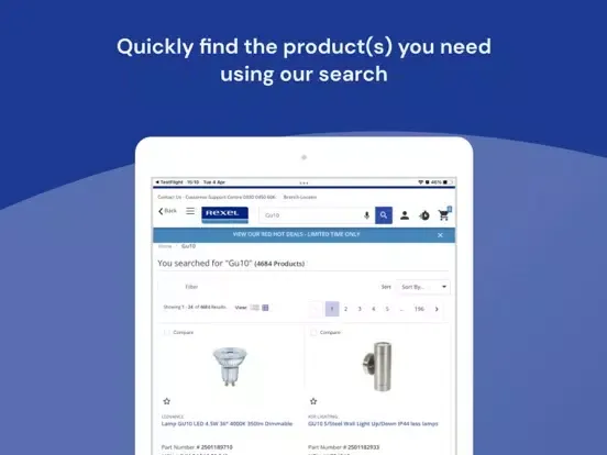 Tangkapan layar Rexel UK iPad 