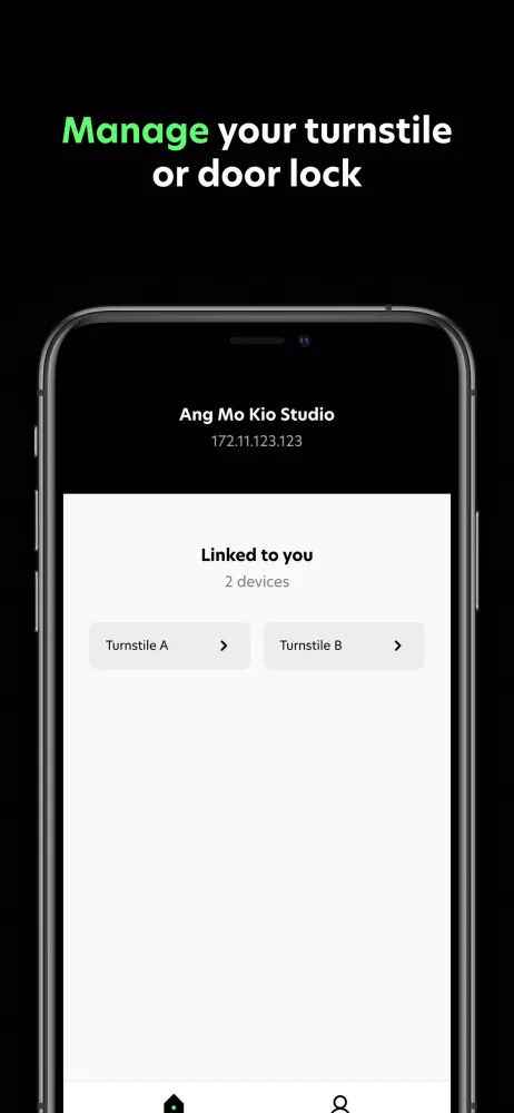 Screenshot di Rezerv Access Control App