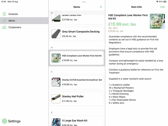 Capturas de pantalla de Invoice Maker App iPad 