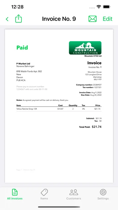 Capturas de pantalla de Invoice Maker App