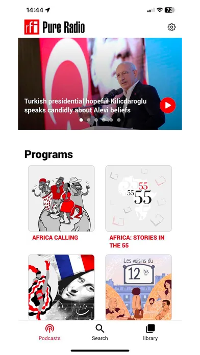 Capturas de pantalla de RFI Pure radio