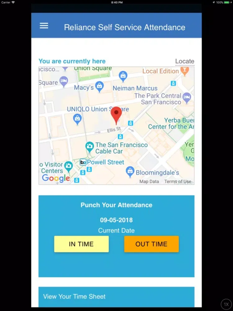 Скриншоты RFM Self Service Attendance iPad 