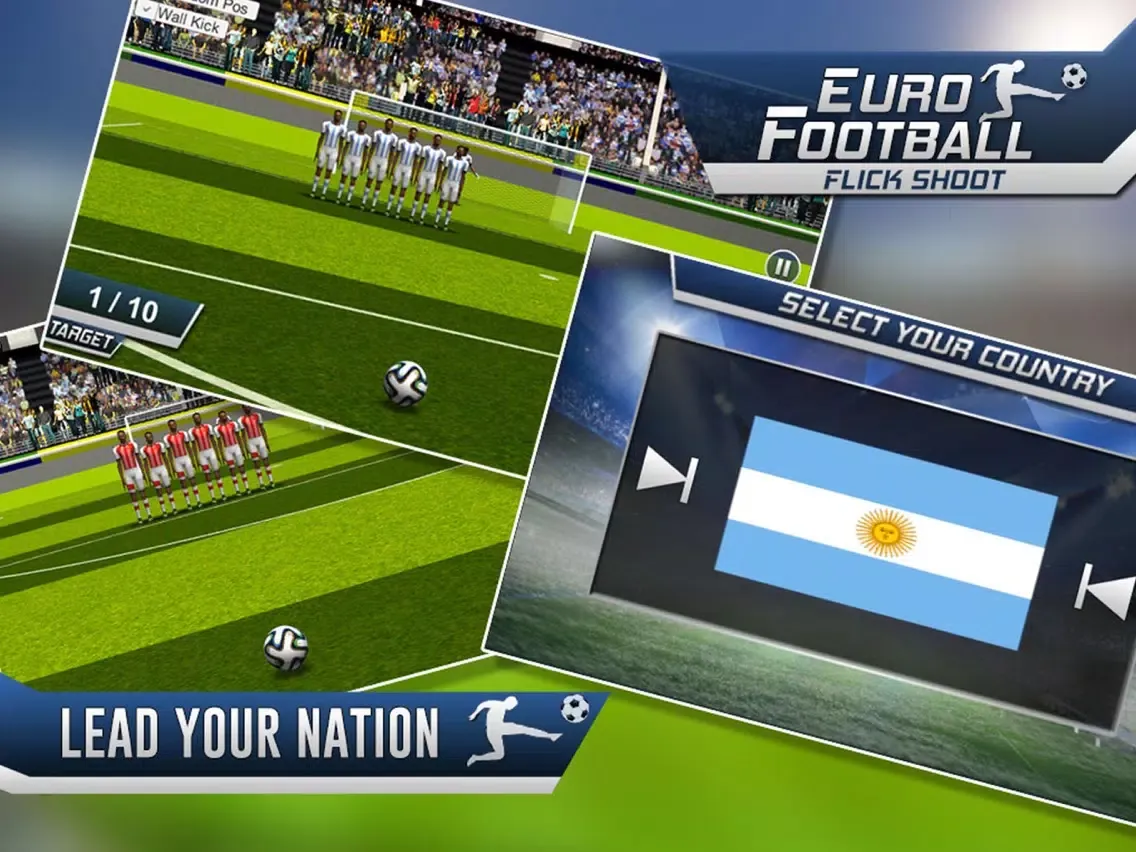 Capturas de pantalla de Euro FootBall Flick Shoot - Soccer Penalty Corner iPad 