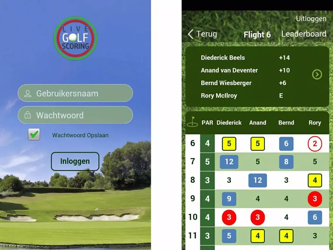 Capturas de tela do Live Golf Scoring (NL) iPad 
