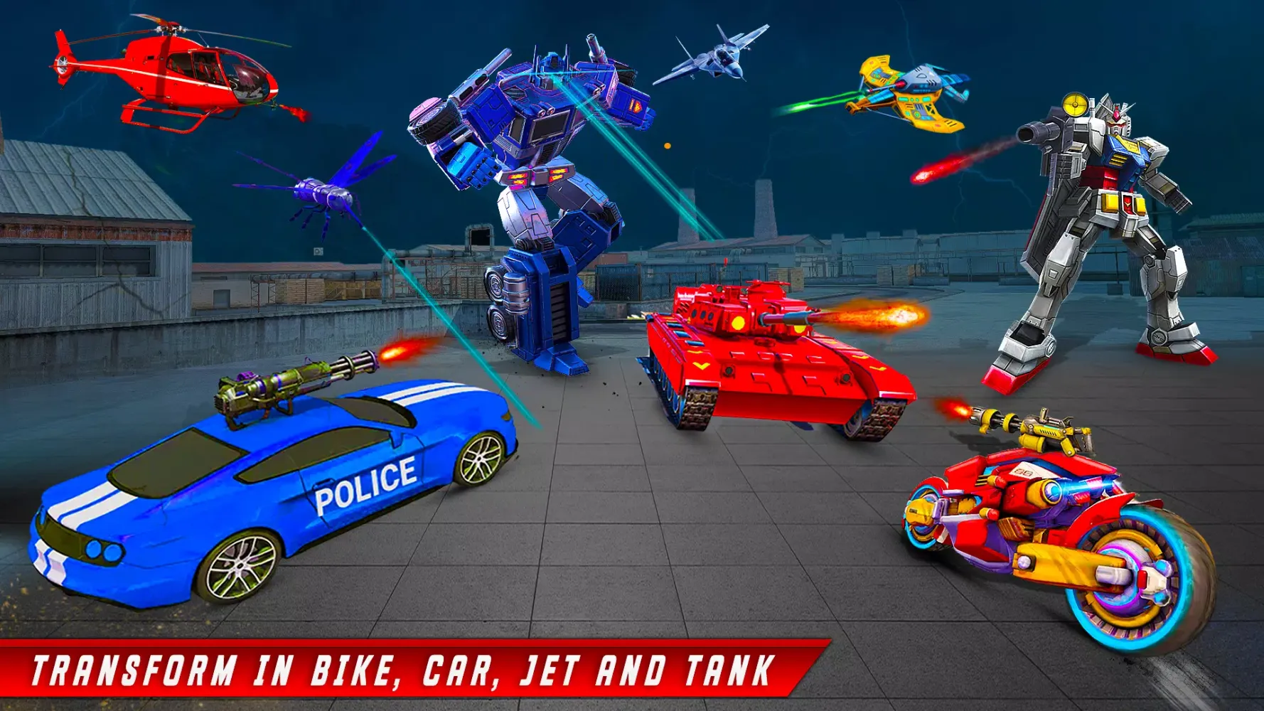 Robot Transform-Robot Car Game Screenshots
