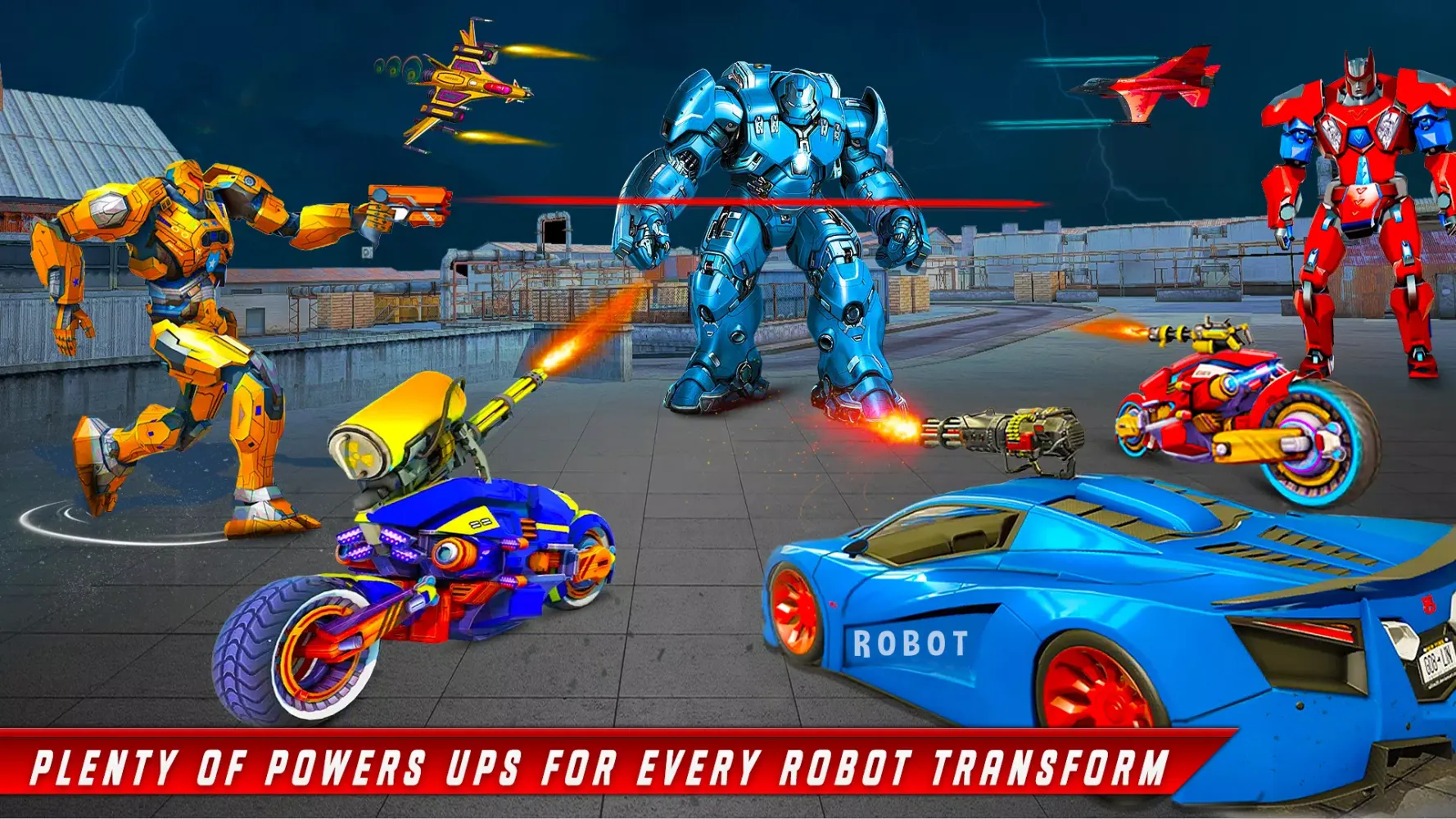 Robot Transform-Robot Car Game Screenshots