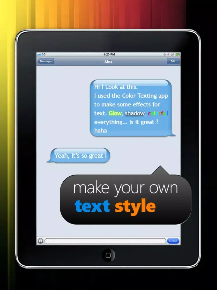 تصاویر Color & Fonts for Messages Free iPad 