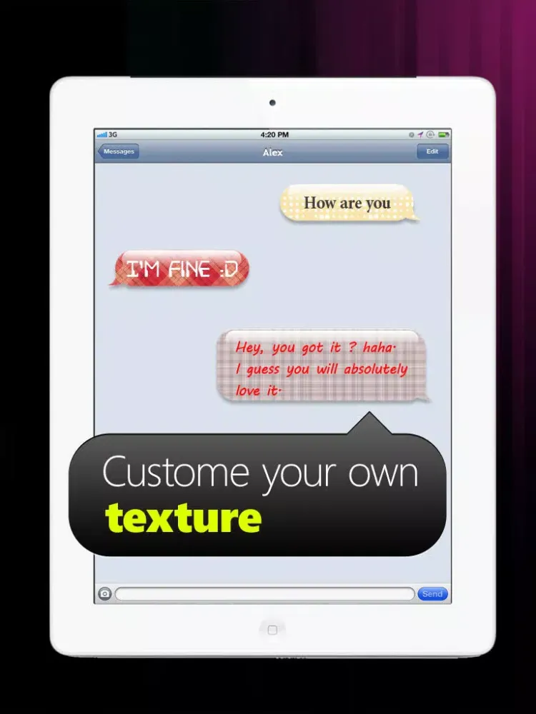 تصاویر Color & Fonts for Messages Free iPad 