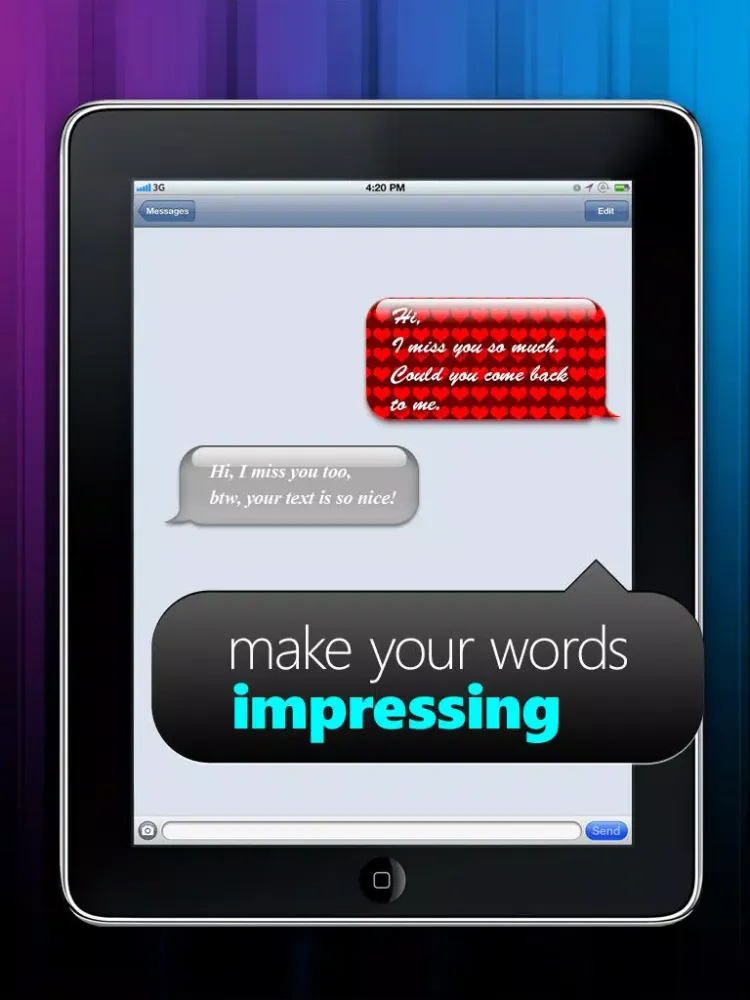 تصاویر Color & Fonts for Messages Free iPad 