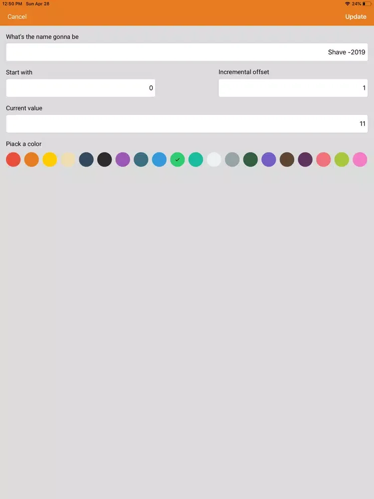 Tangkapan skrin All in One Counter iPad 