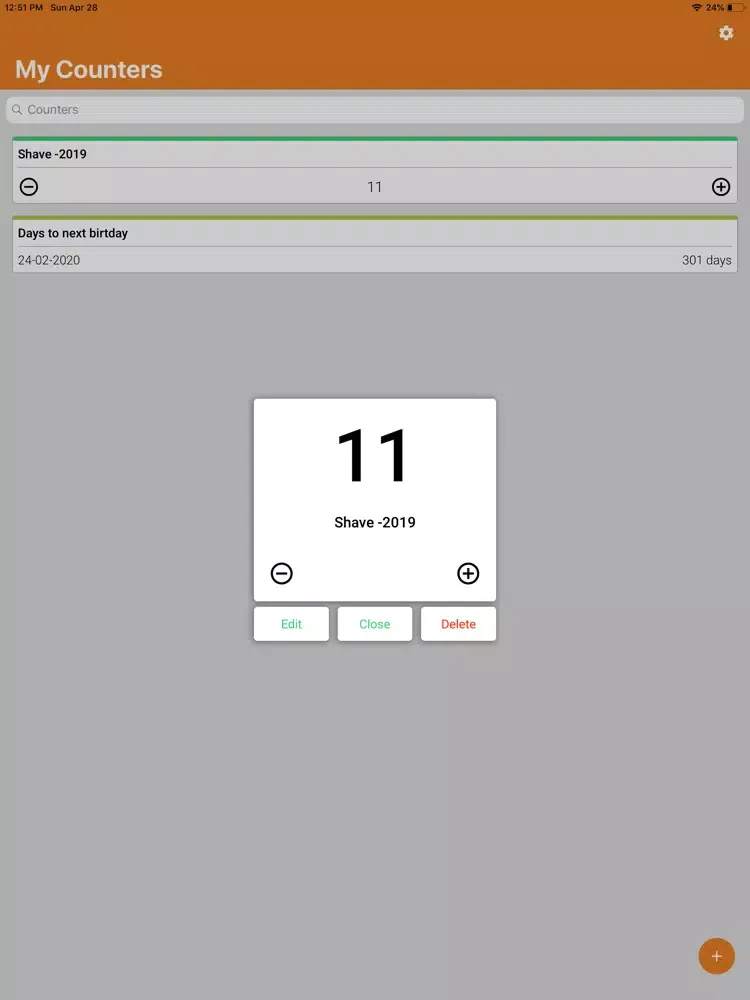 Tangkapan skrin All in One Counter iPad 