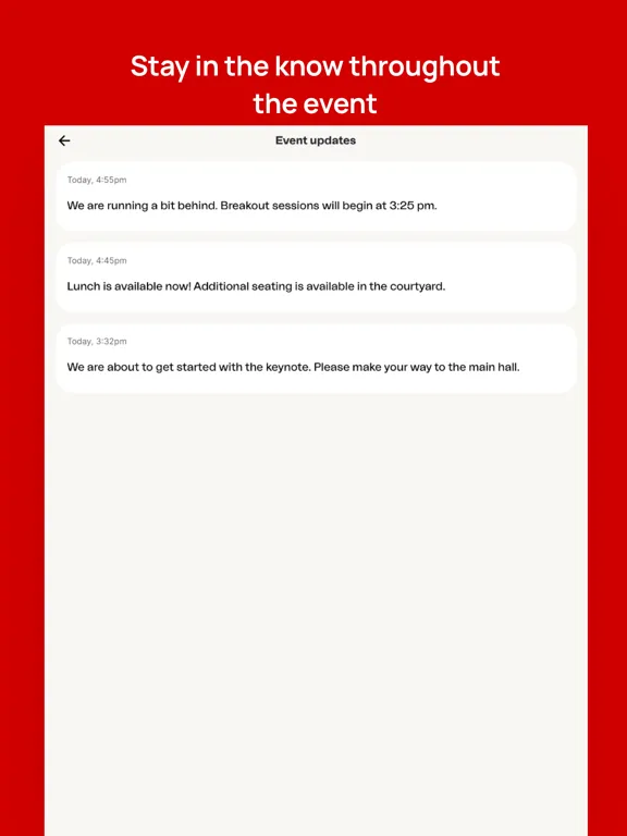 Ảnh chụp màn hình của RGA Client Events iPad 