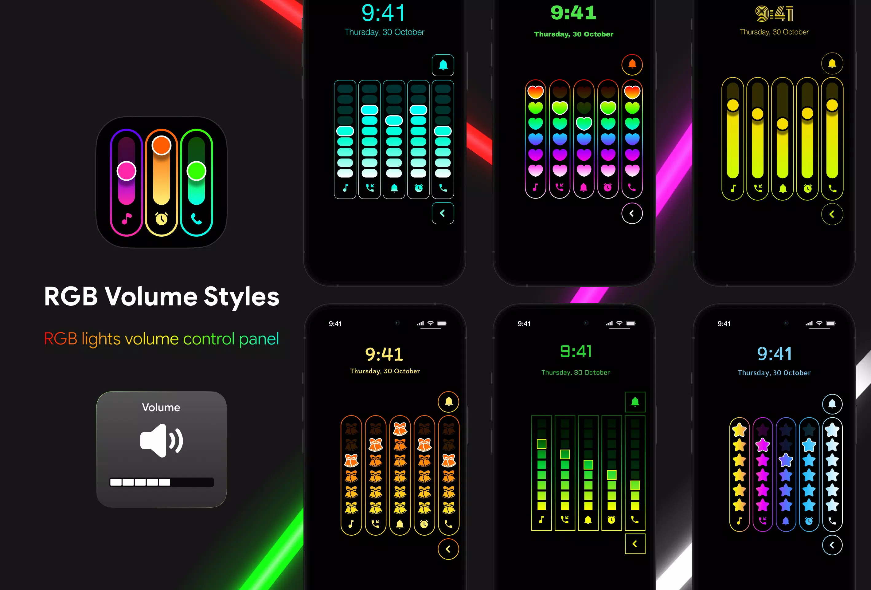 Capturas de tela do Neon LED Volume - Volume Style