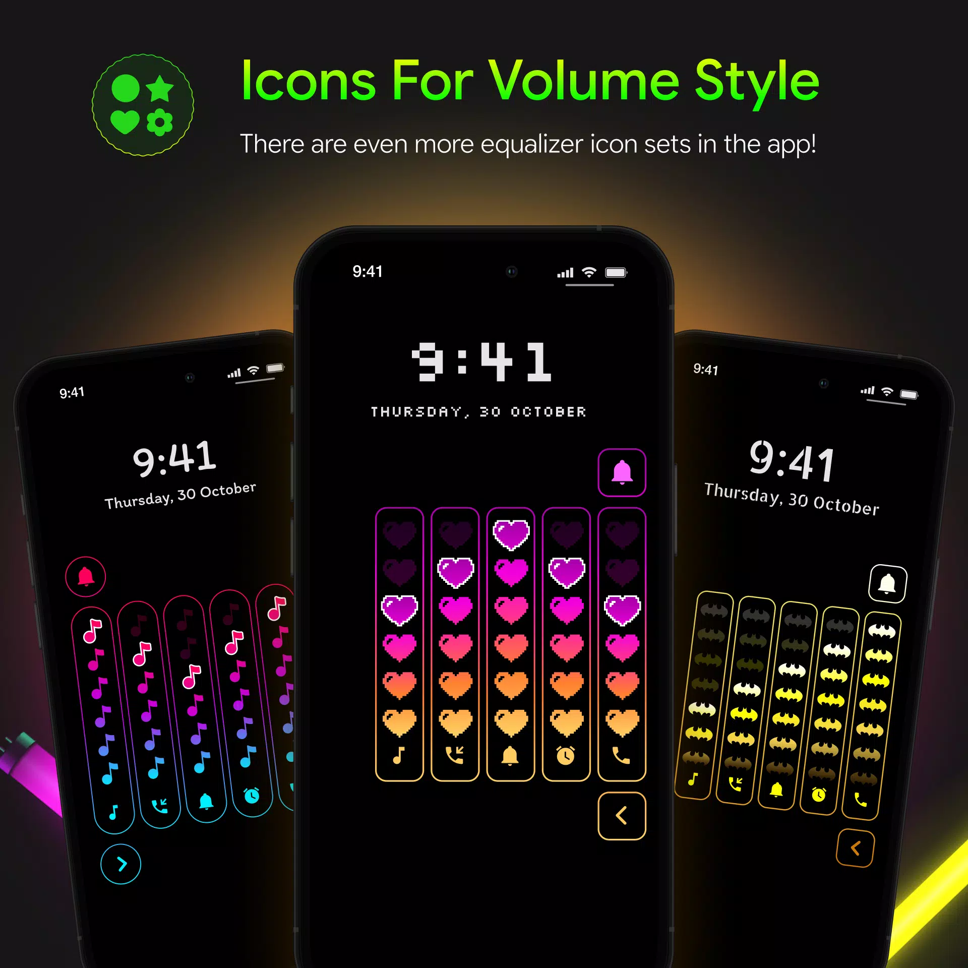 Capturas de tela do Neon LED Volume - Volume Style