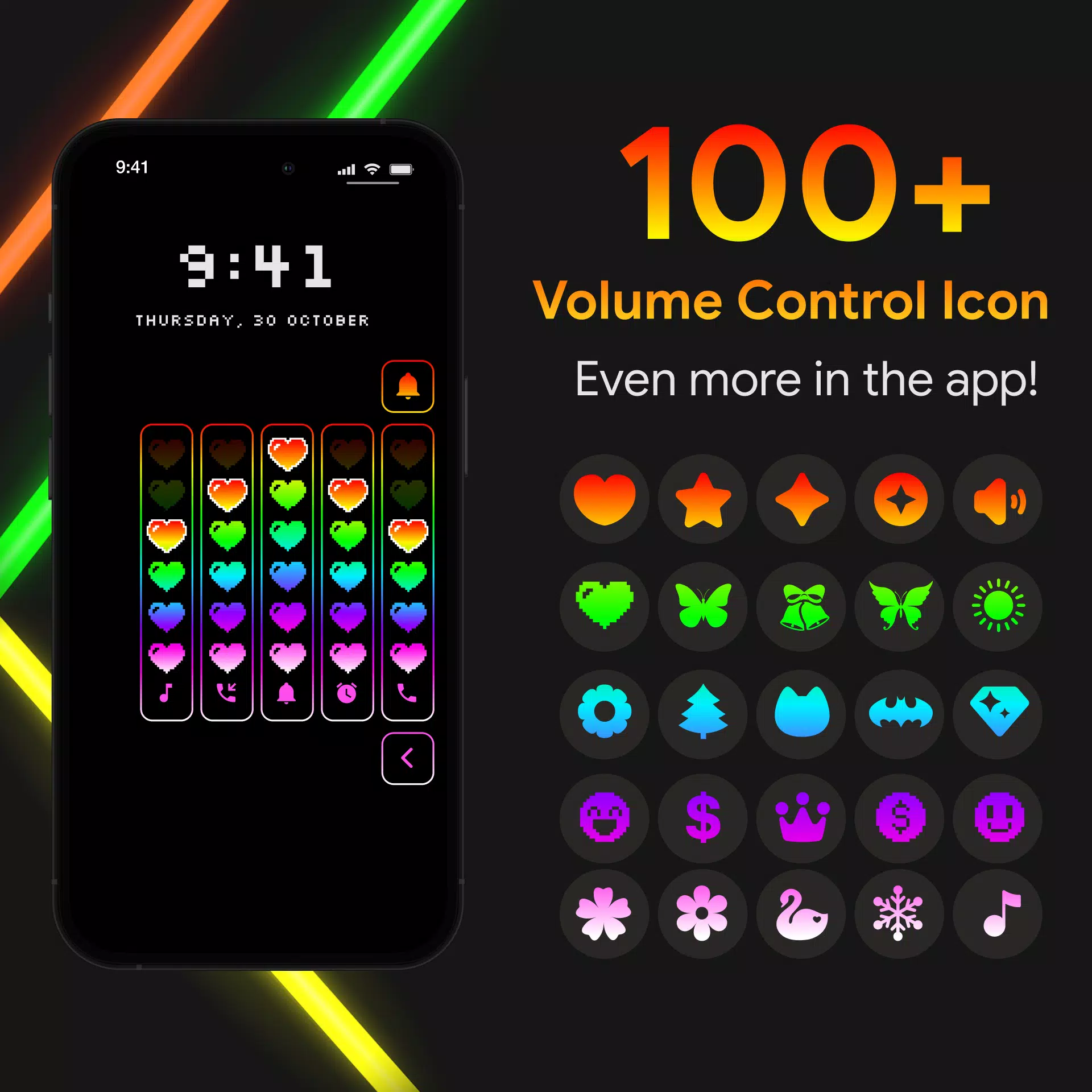 Capturas de tela do Neon LED Volume - Volume Style
