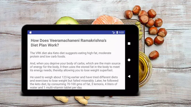 Ảnh chụp màn hình của Veeramachaneni Ramakrishna Diet Plan VRK