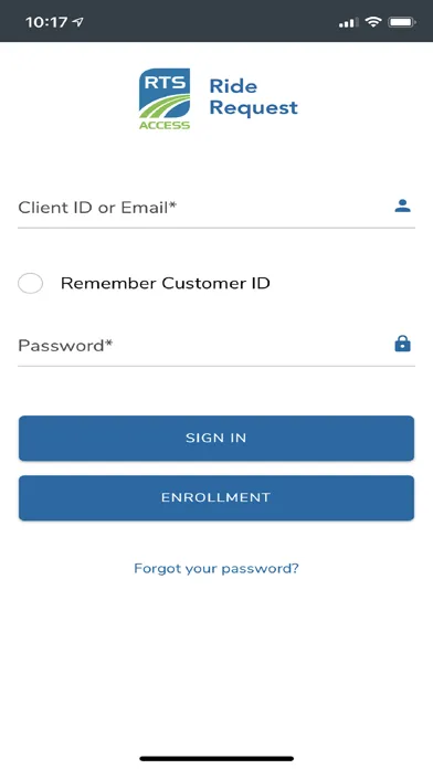 RTS Access Ride Request سکرین شاٹس