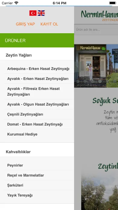 Capturas de tela do Nermin Hanım Zeytinliği