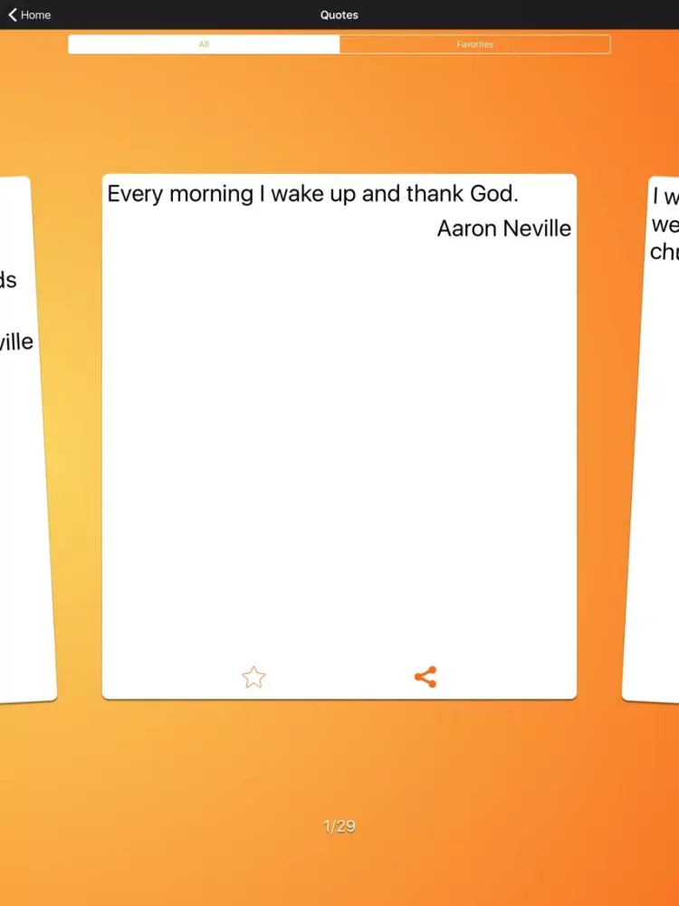 Tangkapan skrin Quote Me - Aaron Neville : With Daily Quotes iPad 