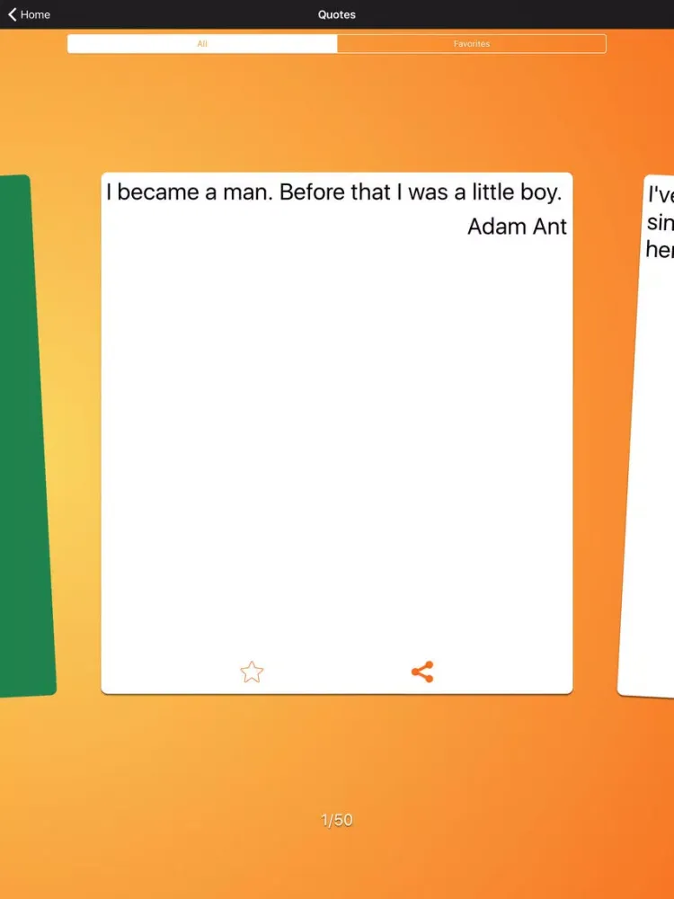 Daily Quotes - Adam Ant Version iPad  스크린샷