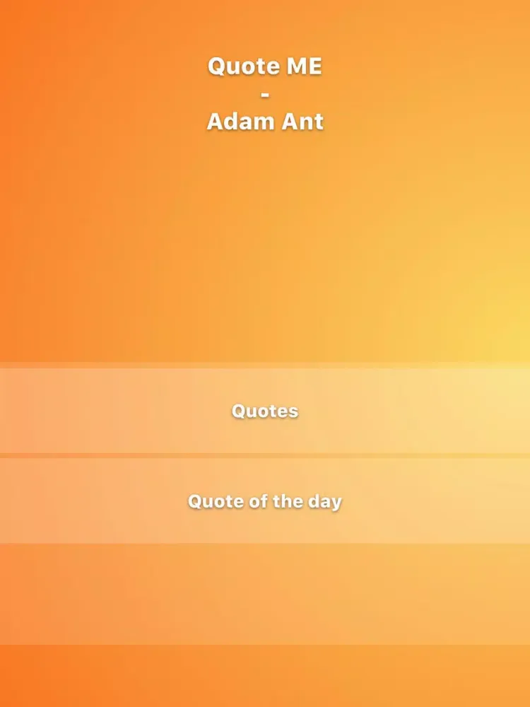 Daily Quotes - Adam Ant Version iPad  스크린샷