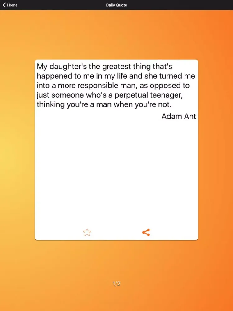 Daily Quotes - Adam Ant Version iPad  스크린샷