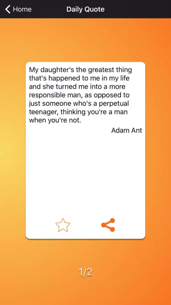 Daily Quotes - Adam Ant Version 스크린샷
