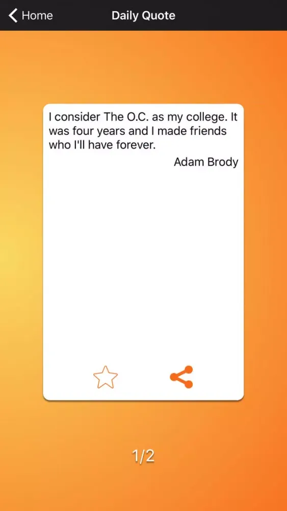 Tangkapan skrin Daily Quotes - Adam Brody Version